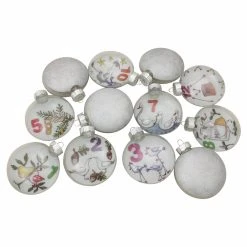Flash Sale 🧨 Multicolored Ornaments Northlight 12 Piece 12 Days Of Christmas Glass Disc Ornament Set 🧨 -Christmas Ornaments Shop detail2GORD4705