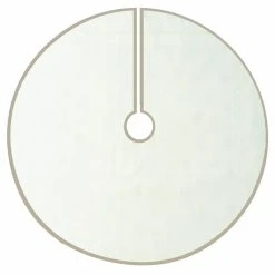 Top 10 🎉 Christmas Tree Skirts & Collars Kurt Adler 54 In. Ivory Holly Tree Skirt 😀 -Christmas Ornaments Shop detail2KSA3159