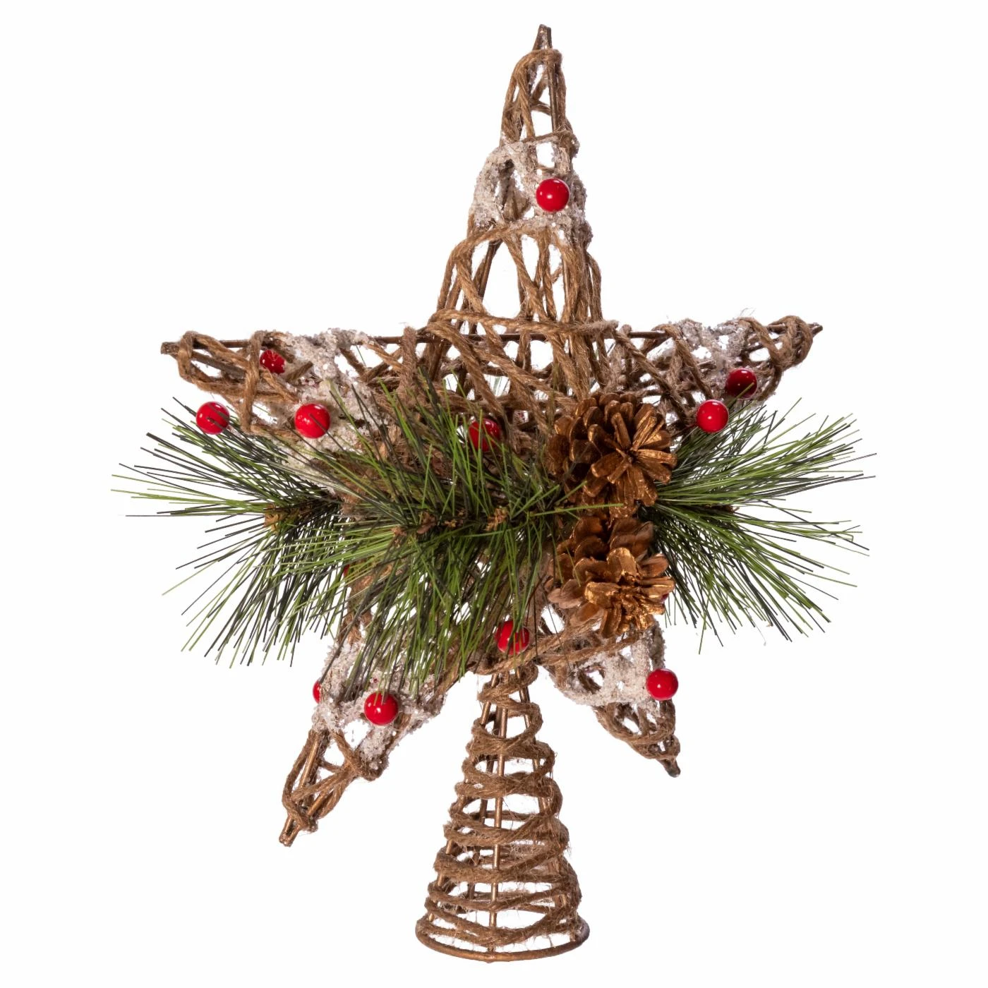 Hot Sale 🔥 Christmas Tree Toppers Kurt Adler 11 In. Natural Star With Pinecones Tree Topper 🌟 5 Hot Sale 🔥 Christmas Tree Toppers Kurt Adler 11 In. Natural Star With Pinecones Tree Topper 🌟 - Image 3