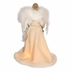Cheap 🤩 Christmas Tree Toppers Kurt S. Adler UL 10 Light Ivory And Gray Angel Tree Topper 🧨 -Christmas Ornaments Shop detail2KSA3259