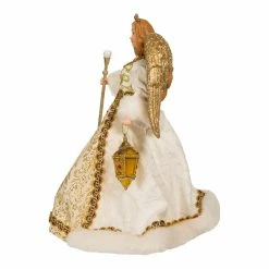 Best reviews of ❤️ Kurt S. Adler, Inc. Christmas Tree Toppers Kurt Adler 10-Inch Gold And White Jeweled Angel Tree Topper ⌛ -Christmas Ornaments Shop detail2KSA3350