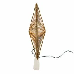 Deals ✔️ Kurt S. Adler, Inc. 😍 Christmas Tree Toppers Kurt Adler 10-Inch Gold And Iridescent Lighted Star Tree Topper 👏 -Christmas Ornaments Shop detail2KSA3351