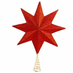 Best Sale ❤️ Kurt S. Adler, Inc. ✨ Christmas Tree Toppers Kurt Adler 16-Inch 8-Point Red, Green, And Gold Traditional Star Tree Topper ✨ -Christmas Ornaments Shop detail2KSA3622