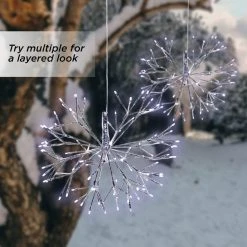 Best Sale 👍 Green Ornaments Alpine Christmas LED Hanging Snowflake Ornament 🧨 -Christmas Ornaments Shop detail3ALP1516 1