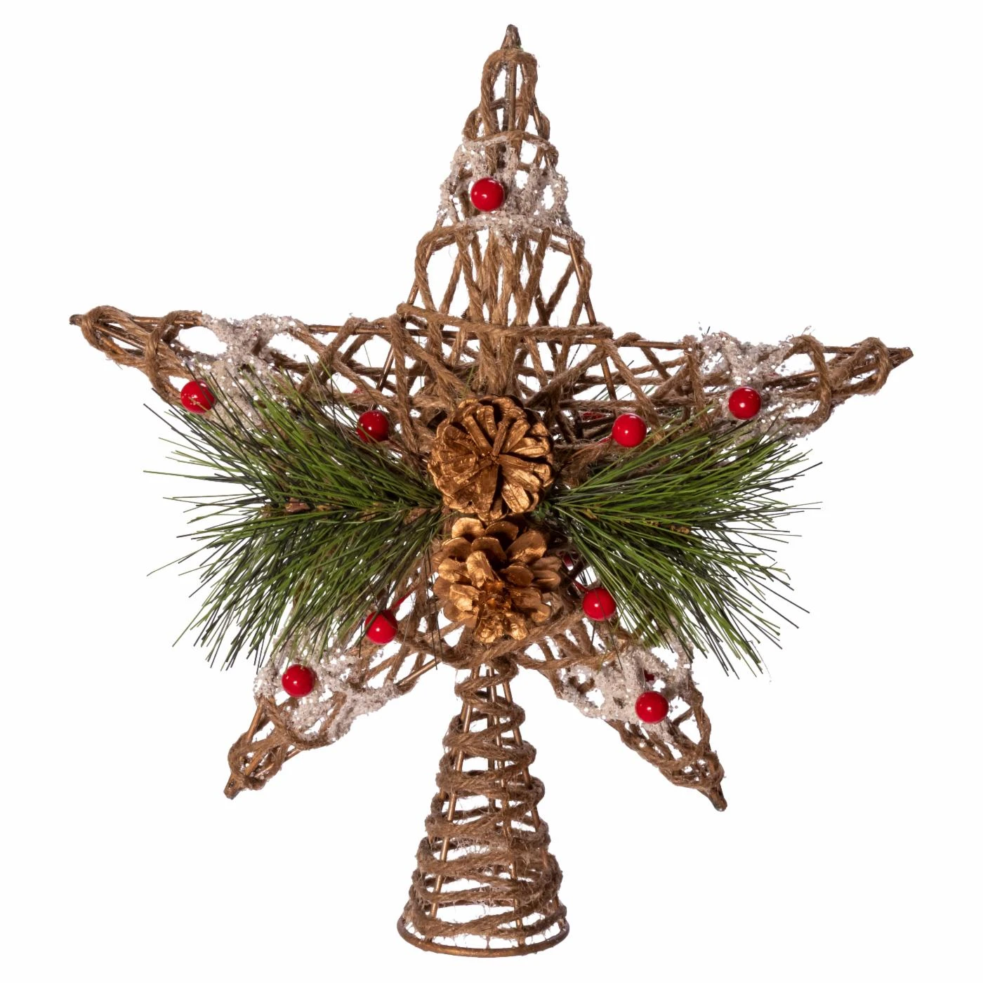 Hot Sale 🔥 Christmas Tree Toppers Kurt Adler 11 In. Natural Star With Pinecones Tree Topper 🌟 7 Hot Sale 🔥 Christmas Tree Toppers Kurt Adler 11 In. Natural Star With Pinecones Tree Topper 🌟 - Image 5