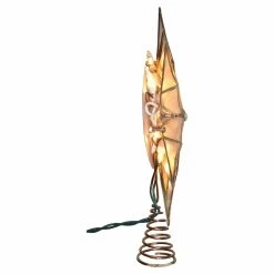 Best deal 🥰 Christmas Tree Toppers Kurt Adler 10.24 In. 10 Light 12 Point Capiz Star And Center Gem Tree Topper ⌛ -Christmas Ornaments Shop detail3KSA3192