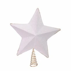 Best deal ❤️ Kurt S. Adler, Inc. ❄ Christmas Tree Toppers Kurt Adler 13.5-Inch 5-Point White And Gold Star Treetop ⌛ -Christmas Ornaments Shop detail3KSA3316