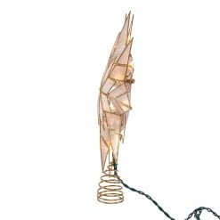 Flash Sale ❤️ Kurt S. Adler, Inc. Christmas Tree Toppers Kurt Adler 9.65-Inch UL 10-Light 8-Point Capiz Star Lighted Tree Topper 😀 -Christmas Ornaments Shop detail3KSA3615
