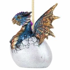 Brand new ✔️ Metallic Ornaments Design Toscano Hard Boiled Dragon Hatchling Holiday Ornament 🥰 -Christmas Ornaments Shop detail3TOSC4294