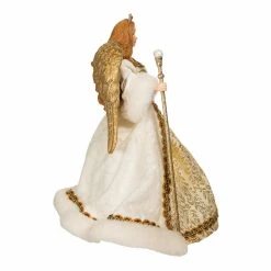 Best reviews of ❤️ Kurt S. Adler, Inc. Christmas Tree Toppers Kurt Adler 10-Inch Gold And White Jeweled Angel Tree Topper ⌛ -Christmas Ornaments Shop detail4KSA3350