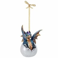 Brand new ✔️ Metallic Ornaments Design Toscano Hard Boiled Dragon Hatchling Holiday Ornament 🥰 -Christmas Ornaments Shop detail4TOSC4294