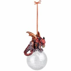 Deals 🎁 White Ornaments Design Toscano The Pensive Percher Dragon 2018 Collectible Holiday Ornament 🔔 -Christmas Ornaments Shop detail4TOSC4321