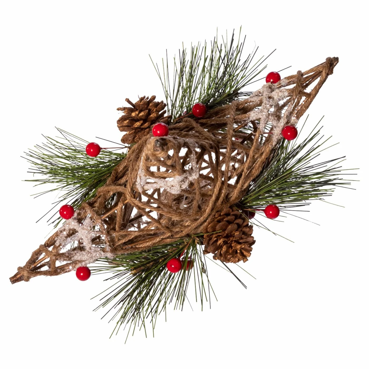 Hot Sale 🔥 Christmas Tree Toppers Kurt Adler 11 In. Natural Star With Pinecones Tree Topper 🌟 9 Hot Sale 🔥 Christmas Tree Toppers Kurt Adler 11 In. Natural Star With Pinecones Tree Topper 🌟 - Image 7