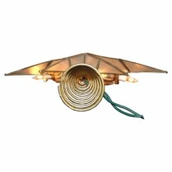 Best Pirce ⌛ Christmas Tree Toppers Kurt Adler 9 In. 10 Light 8 Point Gold Capiz Star Tree Topper 🔔 -Christmas Ornaments Shop detail5KSA3190