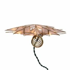 Flash Sale ❤️ Kurt S. Adler, Inc. Christmas Tree Toppers Kurt Adler 9.65-Inch UL 10-Light 8-Point Capiz Star Lighted Tree Topper 😀 -Christmas Ornaments Shop detail5KSA3615