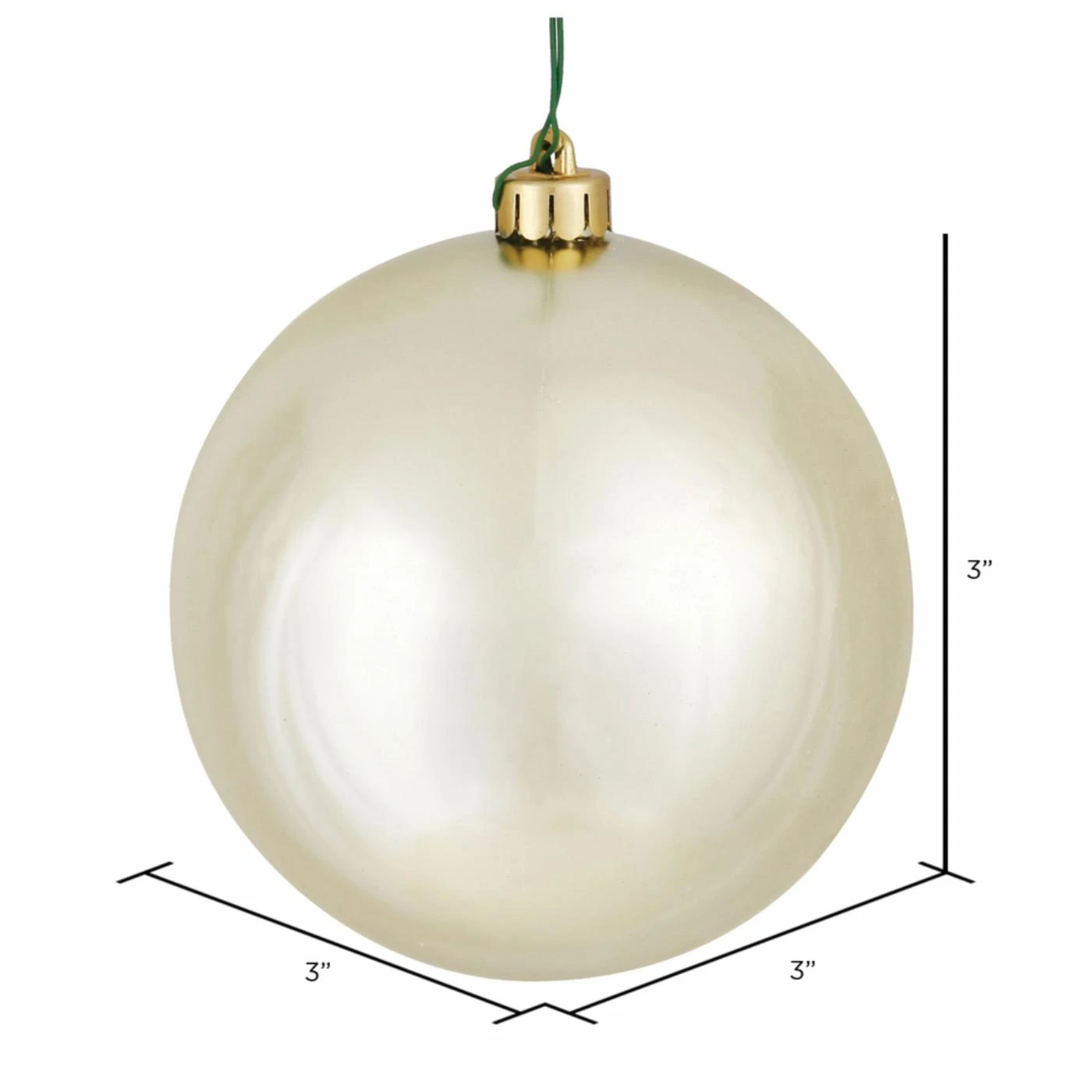 Budget ✔️ Yellow Ornaments Vickerman 3 In. Shiny Ball Ornament - Set Of 12 🥰 4 Budget ✔️ Yellow Ornaments Vickerman 3 In. Shiny Ball Ornament - Set Of 12 🥰 - Image 2