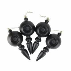 Hot Sale 👏 Orange Ornaments DAK Matte Retro Reflector Shatterproof Christmas Finial Ornaments - Set Of 4 👍 -Christmas Ornaments Shop detailGORD1776