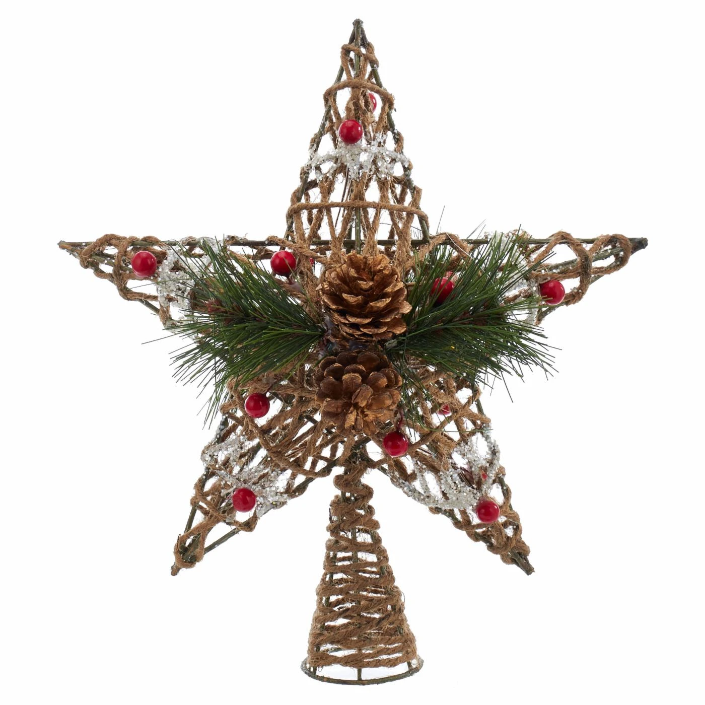 Hot Sale 🔥 Christmas Tree Toppers Kurt Adler 11 In. Natural Star With Pinecones Tree Topper 🌟 4 Hot Sale 🔥 Christmas Tree Toppers Kurt Adler 11 In. Natural Star With Pinecones Tree Topper 🌟 - Image 2