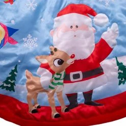 Deals ✨ Rudolph The Red-Nosed Reindeer ❄ Christmas Tree 🧨 Skirts & Collars Kurt Adler 48-Inch Rudolph And Friends Treeskirt 😍 -Christmas Ornaments Shop detailKSA3385