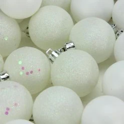 Outlet 🛒 White Ornaments Northlight Winter White 4 Finish Shatterproof ❄ Christmas Ball Ornament - Set Of 96 🧨 -Christmas Ornaments Shop inuseGORD1178