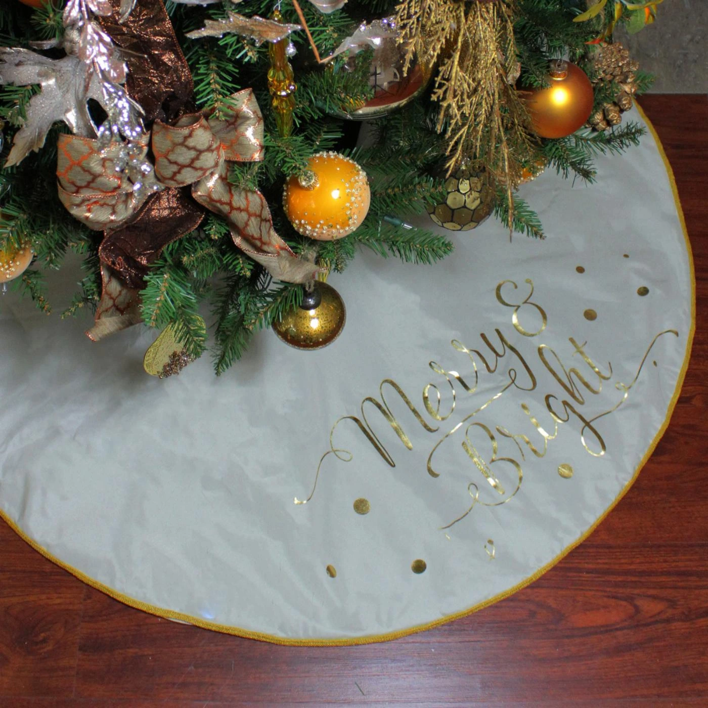 Cheapest β Christmas Tree π₯° Skirts & Collars Northlight 48 In. White Merry And Bright Christmas Tree Skirt π 4 Cheapest β Christmas Tree π₯° Skirts & Collars Northlight 48 In. White Merry And Bright Christmas Tree Skirt π - Image 2