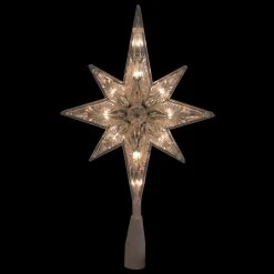Budget 🥰 Christmas Tree Toppers Northlight 10.75 In. Faceted Star Of Bethlehem Lighted ❄ Christmas Tree Topper ❤️ -Christmas Ornaments Shop inuseGORD3414