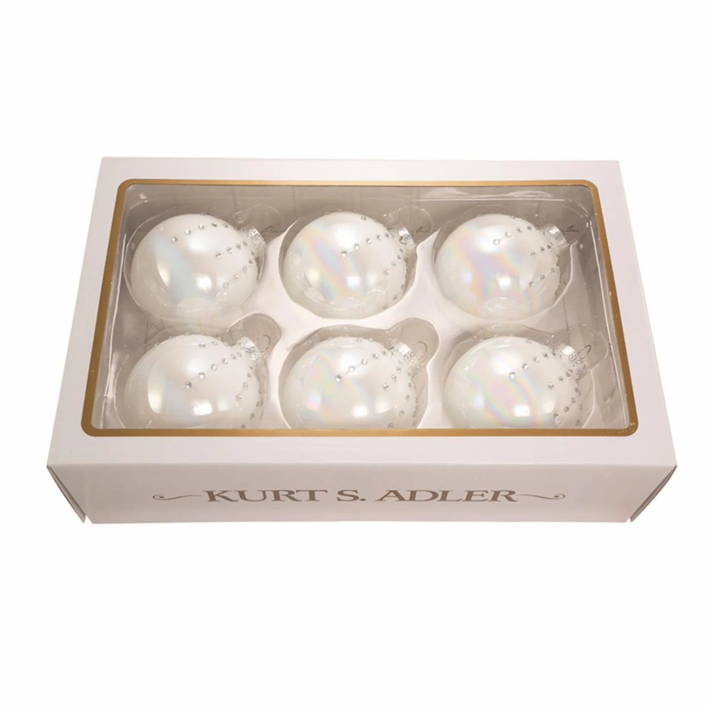 Best Pirce 🥰 White Ornaments Kurt S. Adler Pearl White Ball Ornaments - Set Of 6 ✨ 4 Best Pirce 🥰 White Ornaments Kurt S. Adler Pearl White Ball Ornaments - Set Of 6 ✨ - Image 2