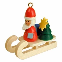 New ⌛ Alexander Taron Yellow Ornaments Christian Ulbricht Santa On Sleigh Ornament ❤️