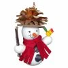Wholesale 🌟 Alexander Taron Yellow Ornaments Christian Ulbricht Snowman Wearing Pinecone Hat Ornament ❤️ -Christmas Ornaments Shop masterATI1233