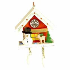 Outlet 😀 Alexander Taron Green Ornaments Christian Ulbricht Snowman With Red Cuckoo Ornament ⭐