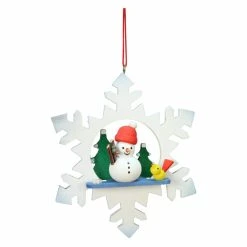 Deals ✔️ Alexander Taron Yellow Ornaments Christian Ulbricht Snowman In Snowflake Ornament ⭐