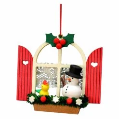 Brand new 🛒 Alexander Taron Yellow Ornaments Christian Ulbricht Window With Snowman Ornament 🎁