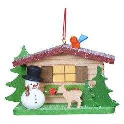 Deals 👍 Alexander Taron Green Ornaments Christian Ulbricht Cottage With Snowman And Deer Ornament 😉