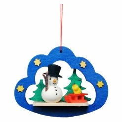 Hot Sale 🧨 Alexander Taron Green Ornaments Christian Ulbricht Snowman In Blue Cloud Ornament 😍