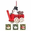 Outlet ⌛ White Ornaments Christian Ulbricht 2.25 In. Assorted Haywagon Ornaments - Set Of 6 😀 -Christmas Ornaments Shop masterATI1493