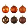Wholesale 🔥 Brown Ornaments Northlight Brown And Orange 3 Finish Shatterproof Christmas Ball Ornament - Set Of 100 😉