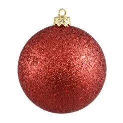 Best deal ✔️ Red Ornaments Northlight Shatterproof Holographic Glitter ⭐ Christmas Ball Ornament ⌛