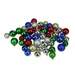 Deals ❤️ Multicolored Ornaments Northlight Traditional Multi-Color Shiny & Matte Shatterproof 💯 Christmas Ball Ornaments - Set Of 50 🎉