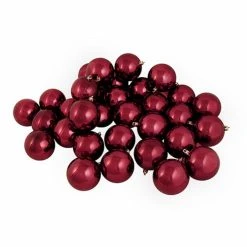 Cheap 😀 Burgundy Ornaments Northlight Shatterproof UV Resistant Christmas Ball - Set Of 12 🔔