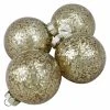Cheap 👍 Yellow Ornaments Northlight 4 In. Gold Seed Patterned Glass Ball Ornament - Set Of 4 ⭐ -Christmas Ornaments Shop masterGORD1713