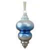 Hot Sale 😀 Metallic Ornaments Northlight 6 In. Winters Beauty Sky Blue And Silver Glass Finial Ornament 👏 -Christmas Ornaments Shop masterGORD1719