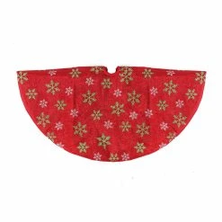 Outlet 🎁 Christmas Tree Skirts & Collars Northlight 20 In. Decorative Metallic Snowflake Mini ❄ Christmas Tree Skirt 🥰