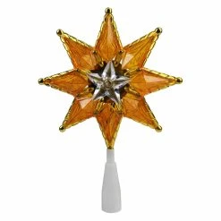Outlet ❤️ Christmas Tree Toppers Northlight 8 In. Gold Mosaic 8 Point Star ❄ Christmas Tree Topper ⭐