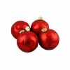 Best deal ❤️ Red Ornaments Barcana 2.75 In. Red Flocked Flourish Shatterproof Ball Ornaments - Set Of 4 🎉 2 Best deal ❤️ Red Ornaments Barcana 2.75 In. Red Flocked Flourish Shatterproof Ball Ornaments - Set Of 4 🎉 -Christmas Ornaments Shop masterGORD2178