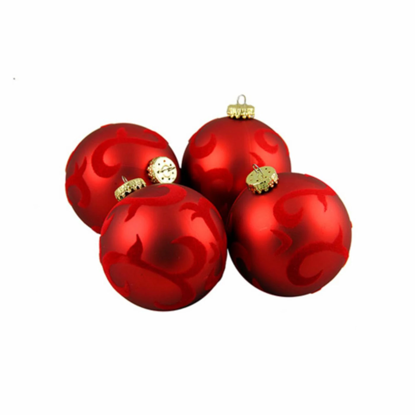 Best deal β€οΈ Red Ornaments Barcana 2.75 In. Red Flocked Flourish Shatterproof Ball Ornaments - Set Of 4 π 3 Best deal β€οΈ Red Ornaments Barcana 2.75 In. Red Flocked Flourish Shatterproof Ball Ornaments - Set Of 4 π