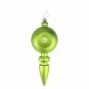Best deal 🔥 Green Ornaments DAK Matte Green Kiwi Retro Reflector Shatterproof Finial Ornaments - Set Of 4 🥰