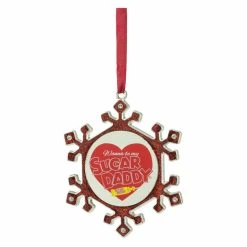 Wholesale 👏 Red Ornaments Northlight Snowflake Sugar Daddy Christmas Ornament With European Crystals ⌛