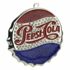 Promo 💯 Red Ornaments Northlight Classic Pepsi-Cola Bottle Cap Christmas Ornament With European Crystals 🎁