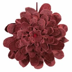 Outlet 🎉 Red Ornaments Northlight Natures Luxury Mahogany Red Velvet Flower Christmas Ornament 🔔