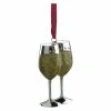 Promo 😀 Yellow Ornaments Northlight Regal Shiny Silver Plated Gold Glitter Wine Glasses Ornament With European Crystals 🎉 -Christmas Ornaments Shop masterGORD2976